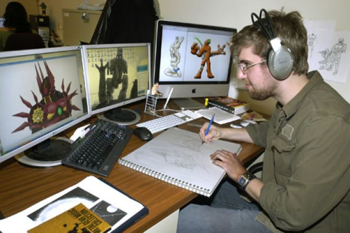 video game designers at work
